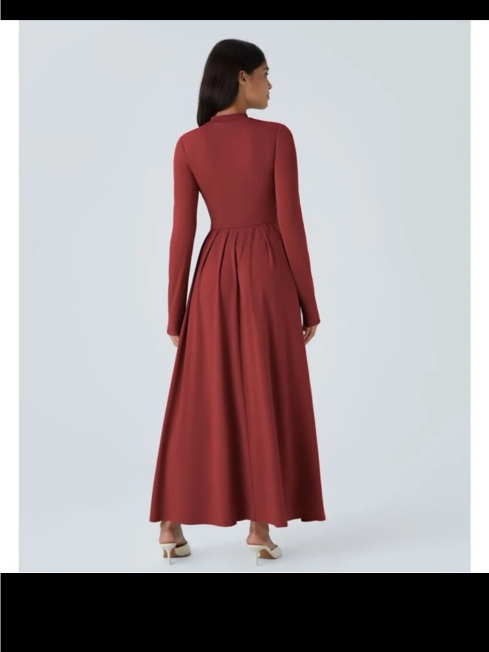 NWT Halara Mock-neck Long Sleeve Pocket Flare Maxi Casual Dress size XL - Picture 3 of 12